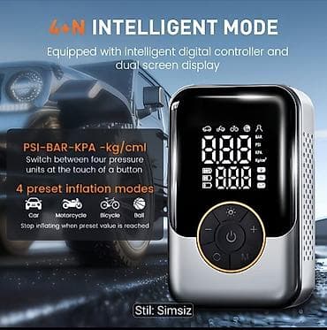 teker hava vuran: Ağıllı Simsiz Mini Hava Kompressoru – təkər və idman ləvazimatları — 3