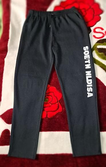 kəsdum şalvar: Qara rəngli idman şalvarı yeni kimidir kişi üçün 3 XL - Model: düz — 1