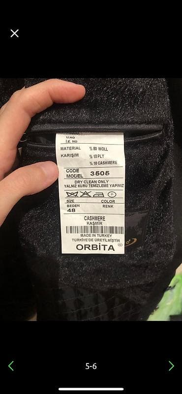 Drap material kişi paltosu. Türküyü istehsalıdı. 2- 3 defe geyinilib — 5