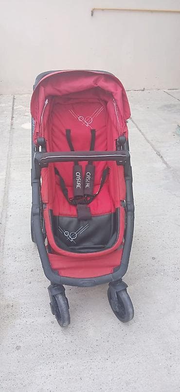 uşaq maneji: Casual Cadillac uşaq arabası – qırmızı rəng və uşaq üçün yemək masası — 3