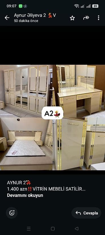 kamp stulu: AYNUR 2💃 1.400 azn‼️VİTRİN MEBELİ SATİLİR Dolab Derinlik 60sm Hund — 1