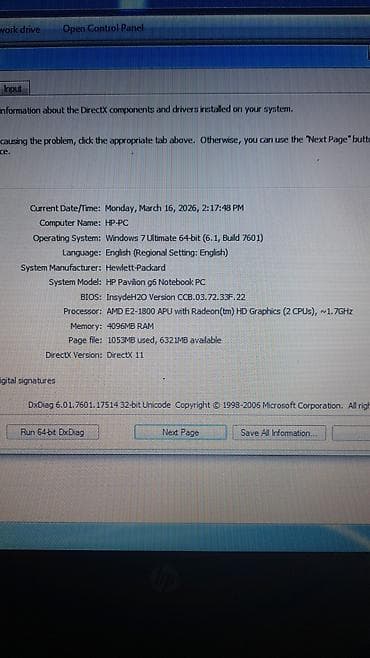 maşın üçün dinamik: HP Pavilion, 15.6 ", AMD A6, < 128 GB — 5