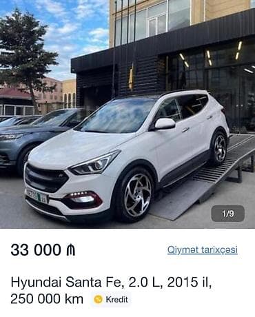 Hyundai Santa Fe: 2 l | 2015 il Ofrouder/SUV lalafo.az -da Hyundai Santa Fe: 2 l | 2015 il Ofrouder/SUV