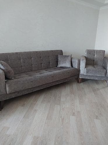 divan olcusu: Qonaq otağı üçün dəst – çevrilən divan və 2 ədəd kreslo - Rəng — 7