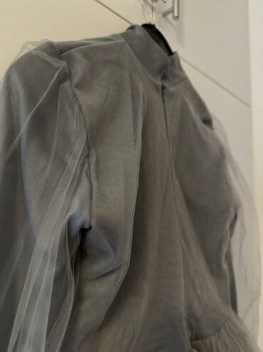 qabarıq ətəkli donlar: Boz rəngli tüllü maxi don S-M razmer 2defe geyinilib - Stil: romantik — 5