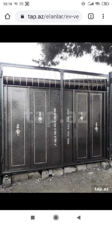demir darvaza: Darvazalar, Həyət üçün, Yeni, Mexaniki, Rayonlara çatdırılma, Ödənişli çatdırılma, Ödənişli quraşdırma — 8