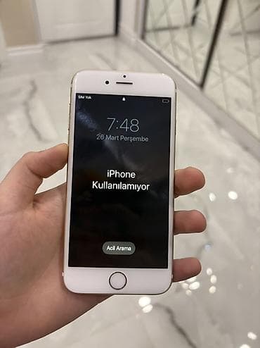 iphone 5s ekran: IPhone 6s, Qızılı, Barmaq izi — 3