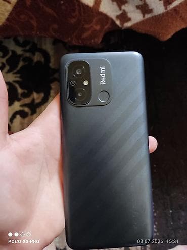 data modem sim card: Redmi 12C, 128 GB, rəng - Boz, Barmaq izi — 1
