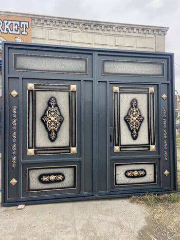 Divar kağızları, oboy: Dəmir Həyət darvazası, Siyirmə, rəng - Qara — 2