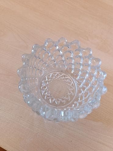 dibcek qabi: Şüşə dekorativ qab 2 ədədi 4azn - Material: şəffaf şüşə - Dizayn — 2