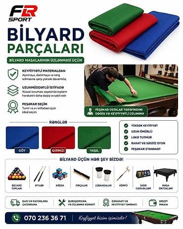 💥 bilyard parçası ✅ 7/24 əlaqə saxlaya bilərsiz. ✅ ŞƏXSİYYƏT