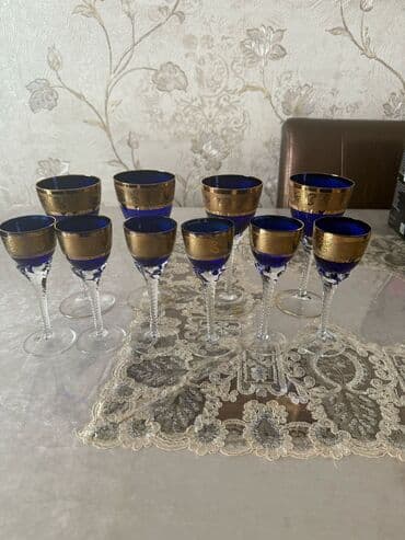 Qədəhlər, rəng - Göy, Şüşə, 6 ədədli dəst, Azərbaycan — 2