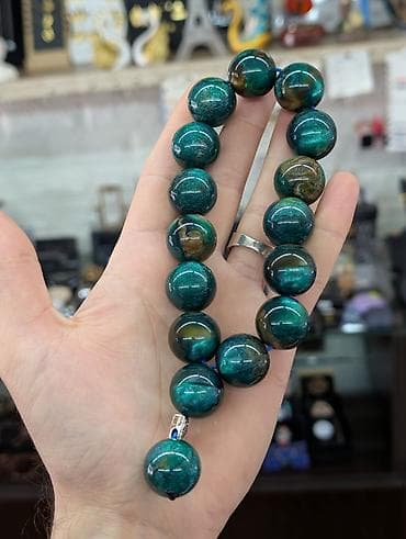 ebanit tesbeh: Məhsul: Təsbeh kolleksiyası – iri ölçülü dekorativ daş muncuqlu — 2