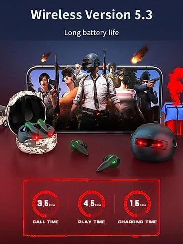 karaoke mikrofon bluetooth: RECCI HELMET REP-W48 – Wireless Gaming Earbuds - Bluetooth 5.3 – — 3