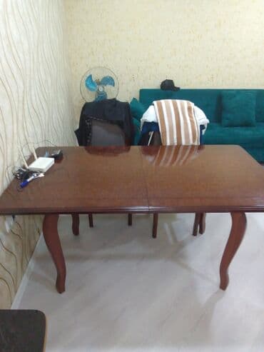 sederek stol stul: Qonaq masası, İşlənmiş, Açılan, Taxta, Dördbucaq masa — 1