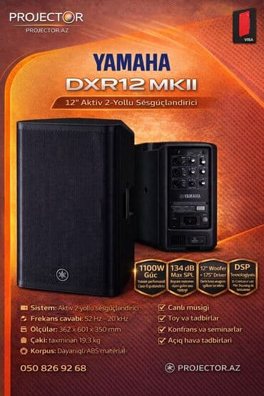 Yeni Yamaha Kolonka, Növ - Akustik, rəng - Qara