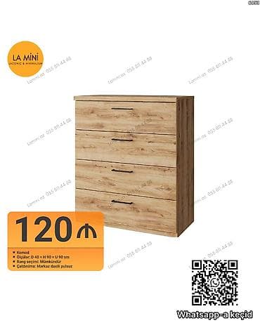 LA MİNİ komod - Material və dizayn: Təbii ağac teksturalı, minimalist