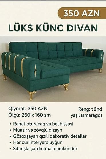 Künc divan, Yeni, Açılan, Bazalı, Parça, Rayonlara çatdırılma