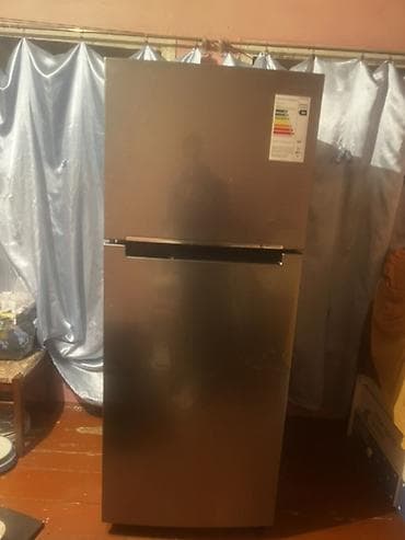 soyuducu 2 əl: İki qapılı soyuducu (yuxarıda dondurucu), paslanmayan polad rəngində — 3