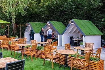 pilləkən: Modul “A-frame” və bambuk kotteclər – bağ, istirahət məkanı, glamping — 4