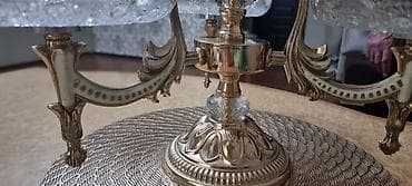 qizil gul dosabi: Kristal və metal karkaslı 4 mərtəbəli meyvə–şirniyyat stendi - — 3