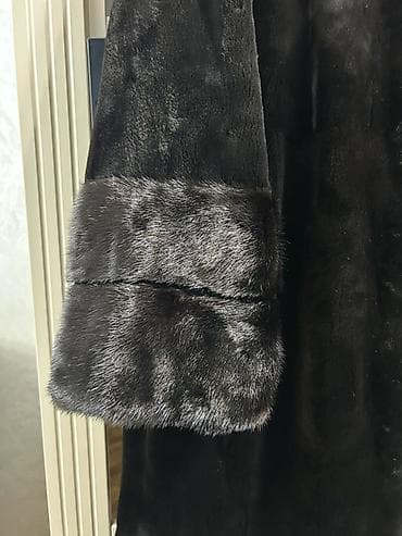 qara palto: Kürk, XL, 2XL, 3XL, rəng - Qara — 3