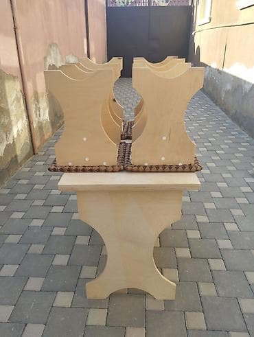 Mətbəx üçün, Açılmayan, Dördbucaq masa, 6 stul — 4
