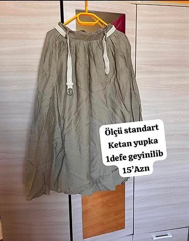 qadin bot: Endirim oldu 10 azn 
Kətan yubka
Ölçü: standart — 1