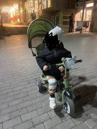 velosiped uşaq üçün: Uşaq üçtəkərli velosipedi – çoxfunksiyalı model - Rəng: açıq — 2