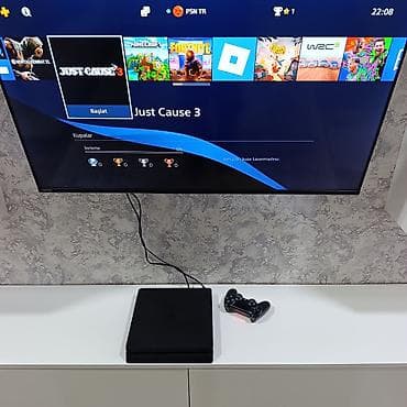 playst: PS4 slim 500gb plombu üzərində, 2 pult +10 oyun hesab — 4