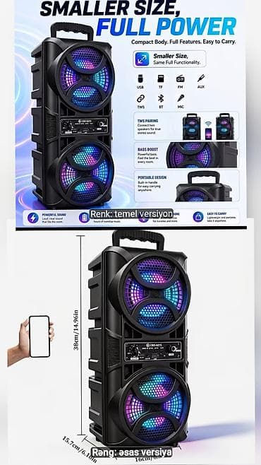 sennheiser mikrofon wireless: Yeni Bluedio Kolonka, Növ - Portativ, rəng - Qara — 1