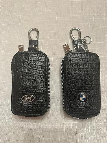 Avtomobil açarı üçün dəri açarlıq/etui - Material: teksturalı qara