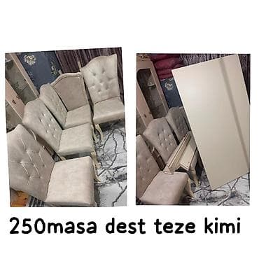 oturaca: Açılan, Dördbucaq masa, 6 stul — 1