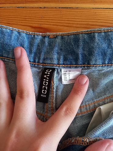 qadin kemeri: Şort, H&M, 2XS, rəng - Mavi — 3