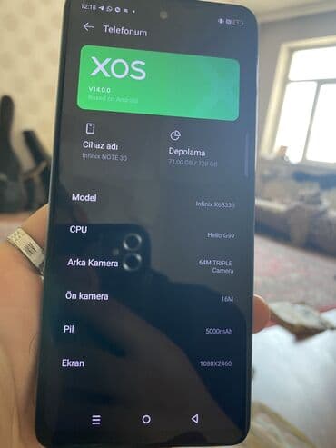 Xiaomi: Infinix HOT 30i, Sensor — 6