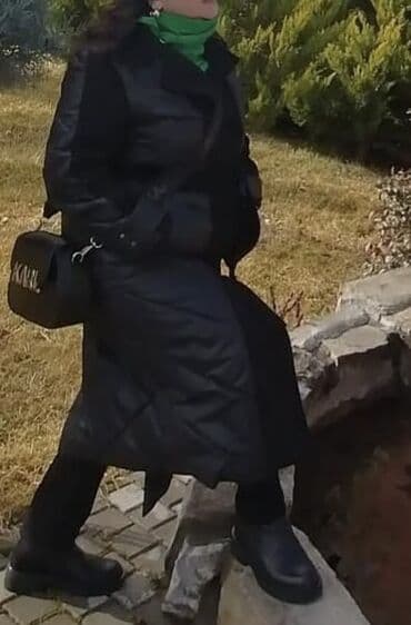 детские вязаные пальто: Пальто, XL, цвет - Черный — 4