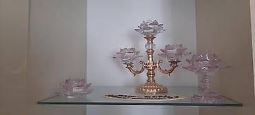 şam r16: Bənövşəyi çalarda şüşə lotus dəsti - Material: şəffaf bənövşəyi — 3