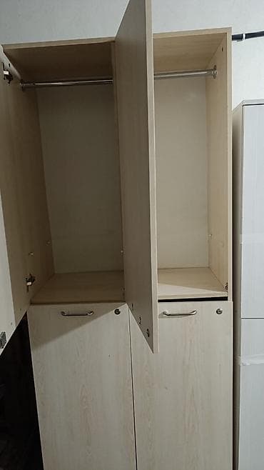 taxta stul: İşlənmiş, 4 qapılı, Bej, Taxta, Açılan, Düz dolab — 2