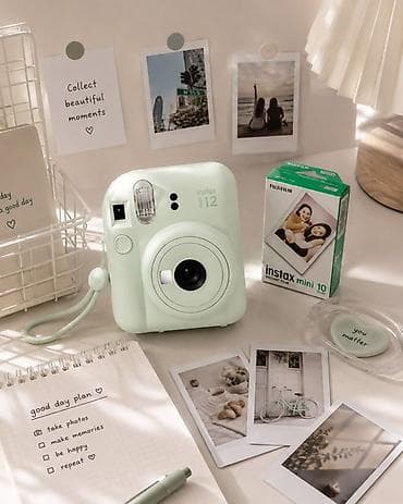 mini proyektorlar: Fujifilm Instax mini 12 – ani fotoaparat - Rəng: pastel yaşıl - — 1