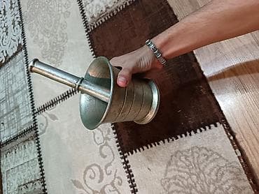 sarımsaq: SSRİ dövrünə aid, orijinal və dözümlü metal həvəngdəstə satılır — 5