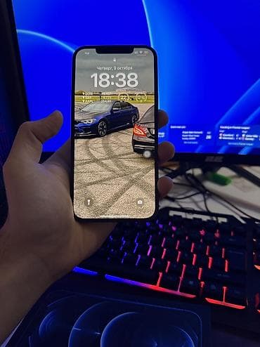 Бытовая техника: IPhone 12 Pro Max, 256 ГБ, Pacific Blue, Отпечаток пальца, Face ID — 8