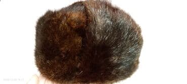 Şortlar: Qadın üçün xəz beret/şlyapa - Material: təbii tünd qəhvəyi xəz — 7