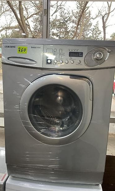 Su qızdırıcı kranlar: Samsung Sensor Compact önyükləməli paltaryuyan maşın - Rəng: gümüşü - — 1