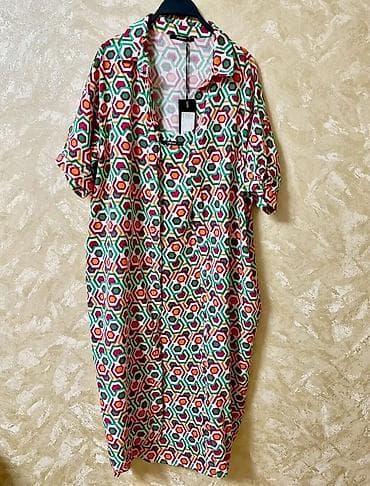 Платье двойка Piena с поясом с карманами длина миди размер xl-xxl