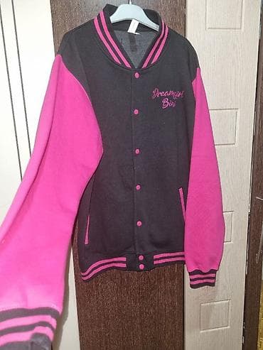 ic geyim: Just Hoods (AWDis) JH043 kolleçiya stili varsity ceket - Rəng: qara — 2
