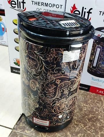 termopot: Samovar termopot Elif 7.0 litr turk istehsali isiq sonduyu halda — 5