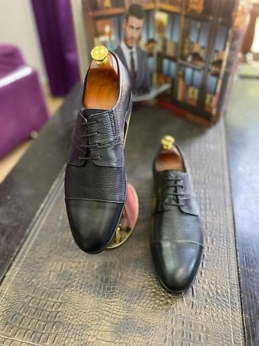 kapa: Klassik kişi dəri ayaqqabısı - Model: Kap-toe Oxford (bağlı bağcığlı — 1