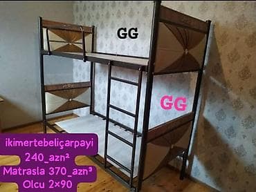 alt ust kravat: Yeni ve Sifarişle ikimertebeliçarpayi 240_azn Matrasla 370_azn Olcu — 2