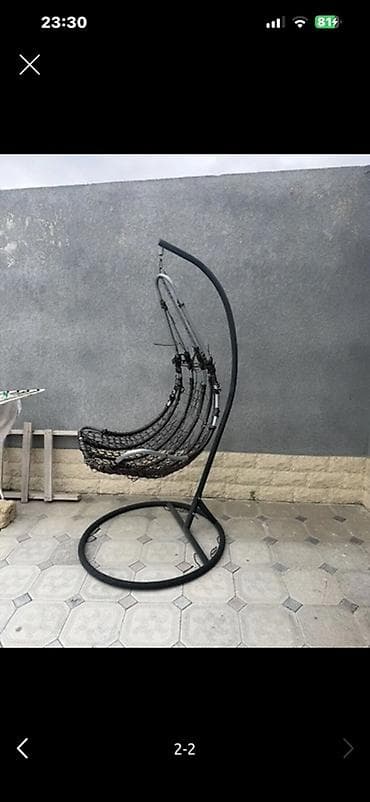 ak mebel: İşlənmiş, Oturacaq-yelləncək, Zontiksiz, Metal — 1