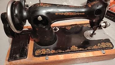 Klassik mexaniki tikiş maşını - Dəmir korpuslu, əl fırladan çarx